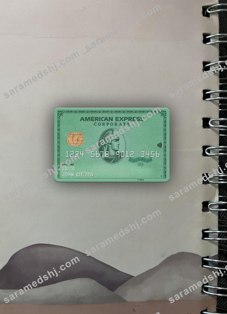 USA Heritage bank AMEX green card photolook front